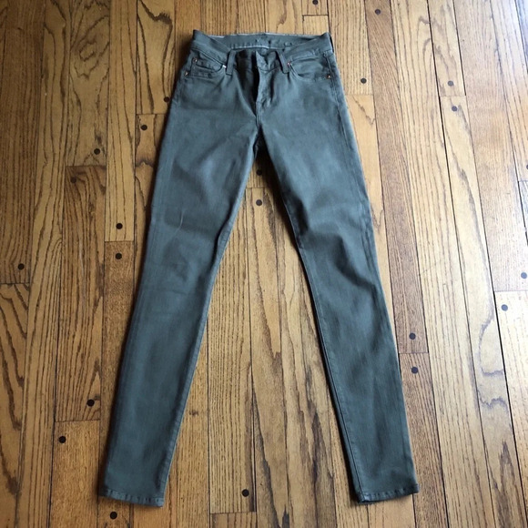 Olive 7 For All Mankind Skinny - Picture 1 of 3